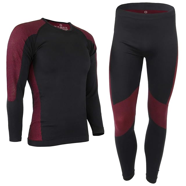 ALPIDEX thermal underwear set in black and red