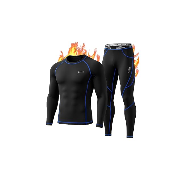 MOBIUSPHY fleece-lined thermal underwear set
