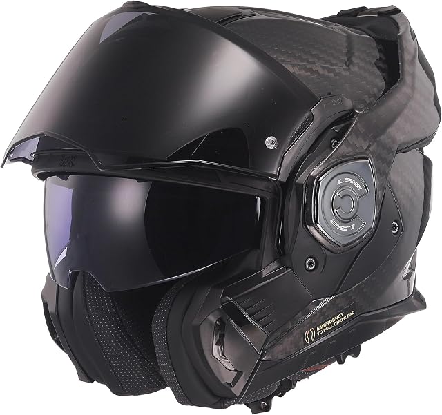 LS2 ADVANT X Carbon modular helmet in gloss carbon finish