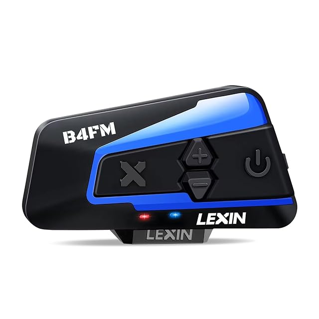 LEXIN B4FM intercom unit with helmet mount