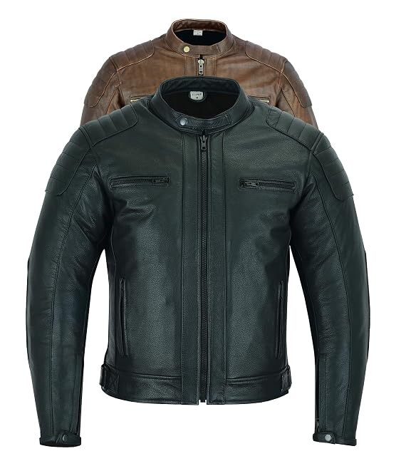 Texpeed class AAA leather riding jacket in black