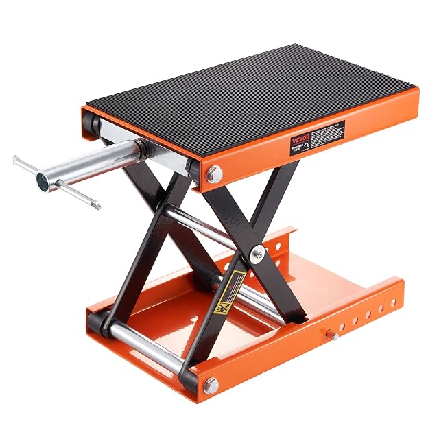 VEVOR motorcycle scissor lift jack raised