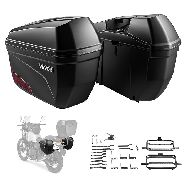 VEVOR pair of 23 L ABS side cases with brackets