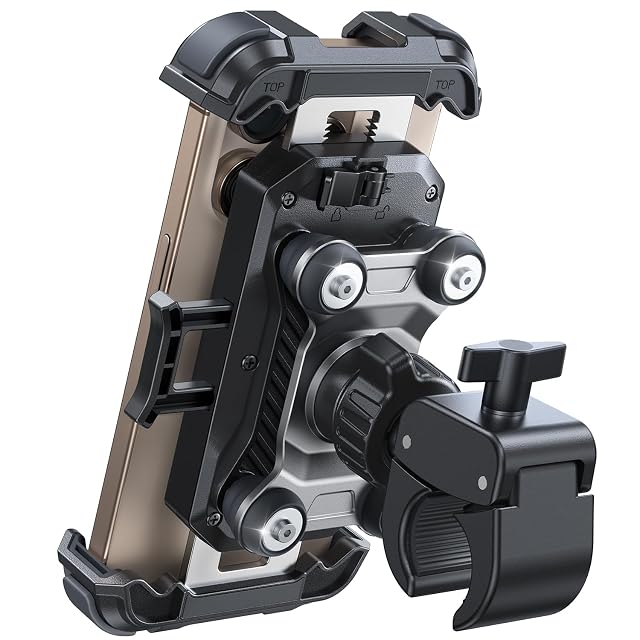 JOYROOM motorcycle phone mount with pneumatic damper