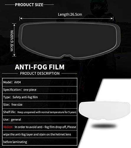 SZMYLED anti-fog film for a motorcycle helmet visor