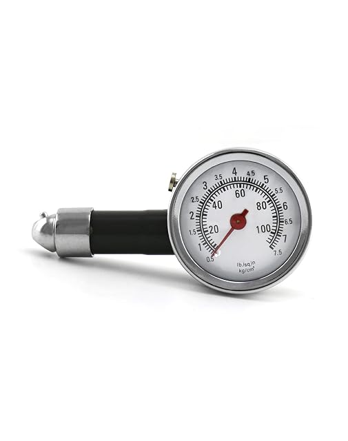 QWORK portable dial tyre pressure gauge