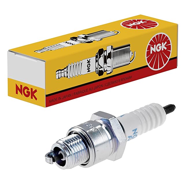 NGK BR8HSA spark plug in its Yellow Box