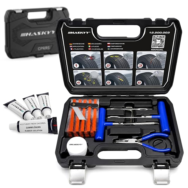 HASKYY 47-piece vulcanising tyre repair kit