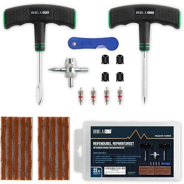 HOLAKIT compact 22-piece tyre repair kit