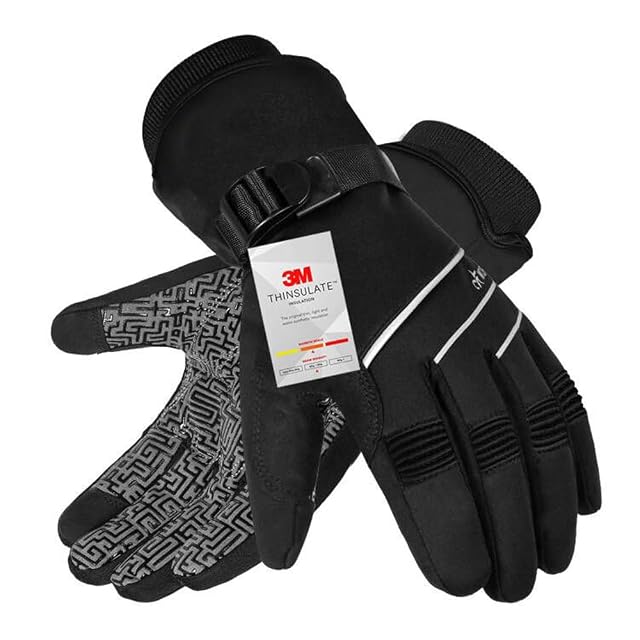 BIKINGMOREOK Thinsulate winter glove, back of hand